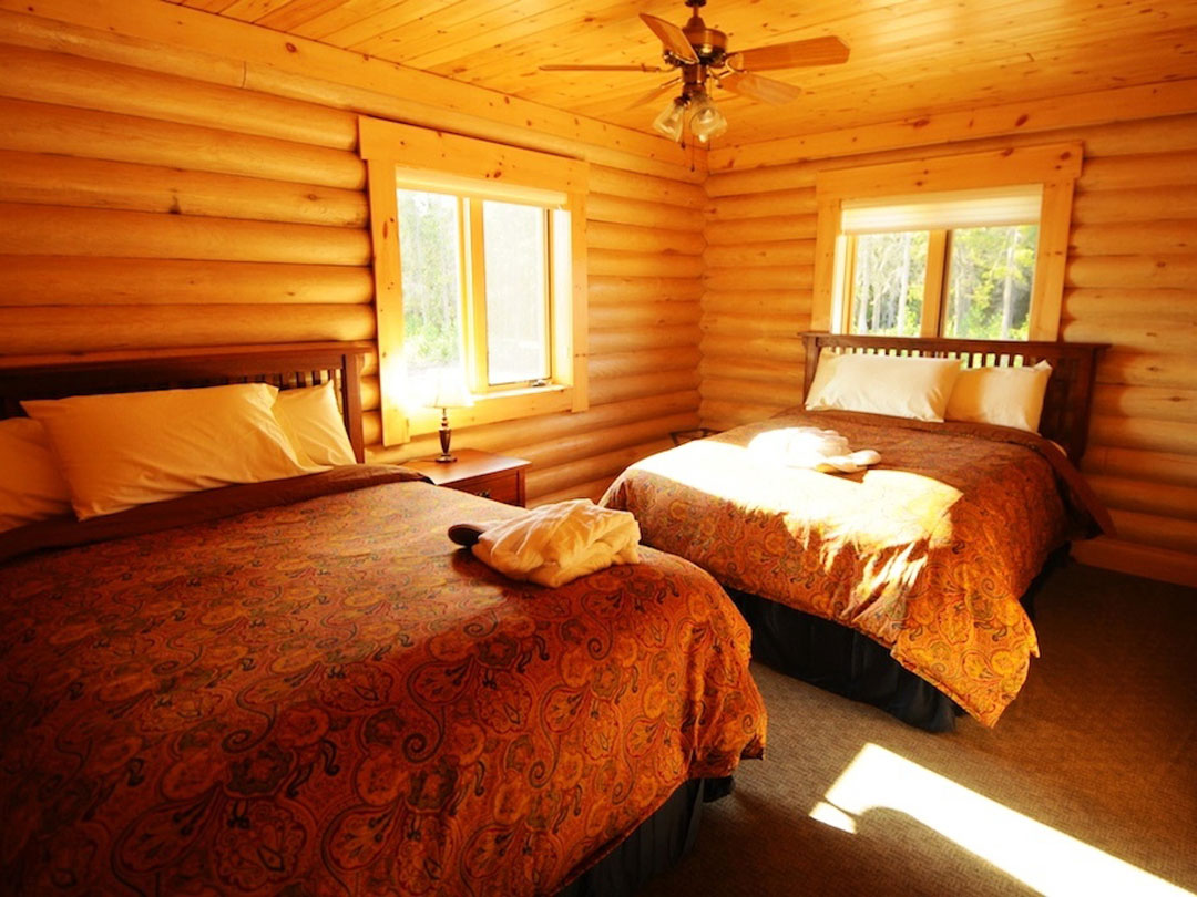 Relaxing Beds in Our Fishing Cabins - North Haven Resort