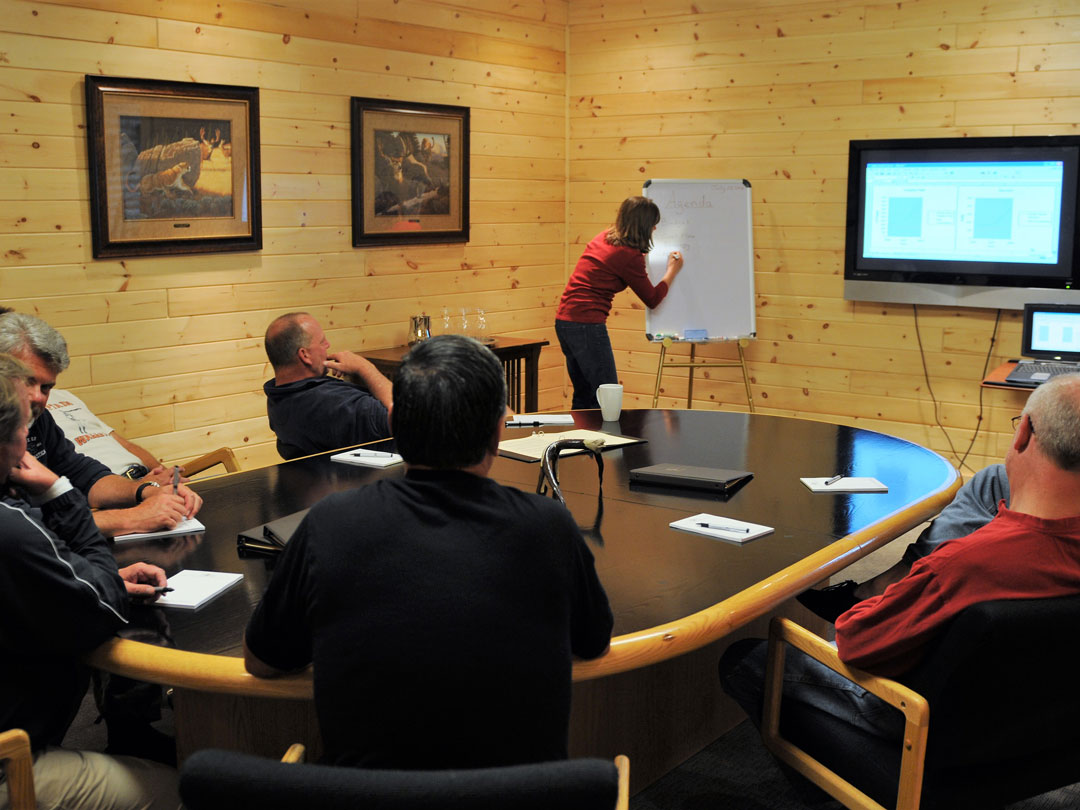Conference/Meeting Room in Use at North Haven Resort on Utik Lake