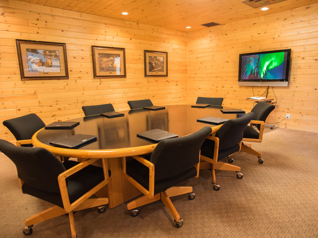 Private Boardroom on Utik Lake in Manitoba - North Haven Resort