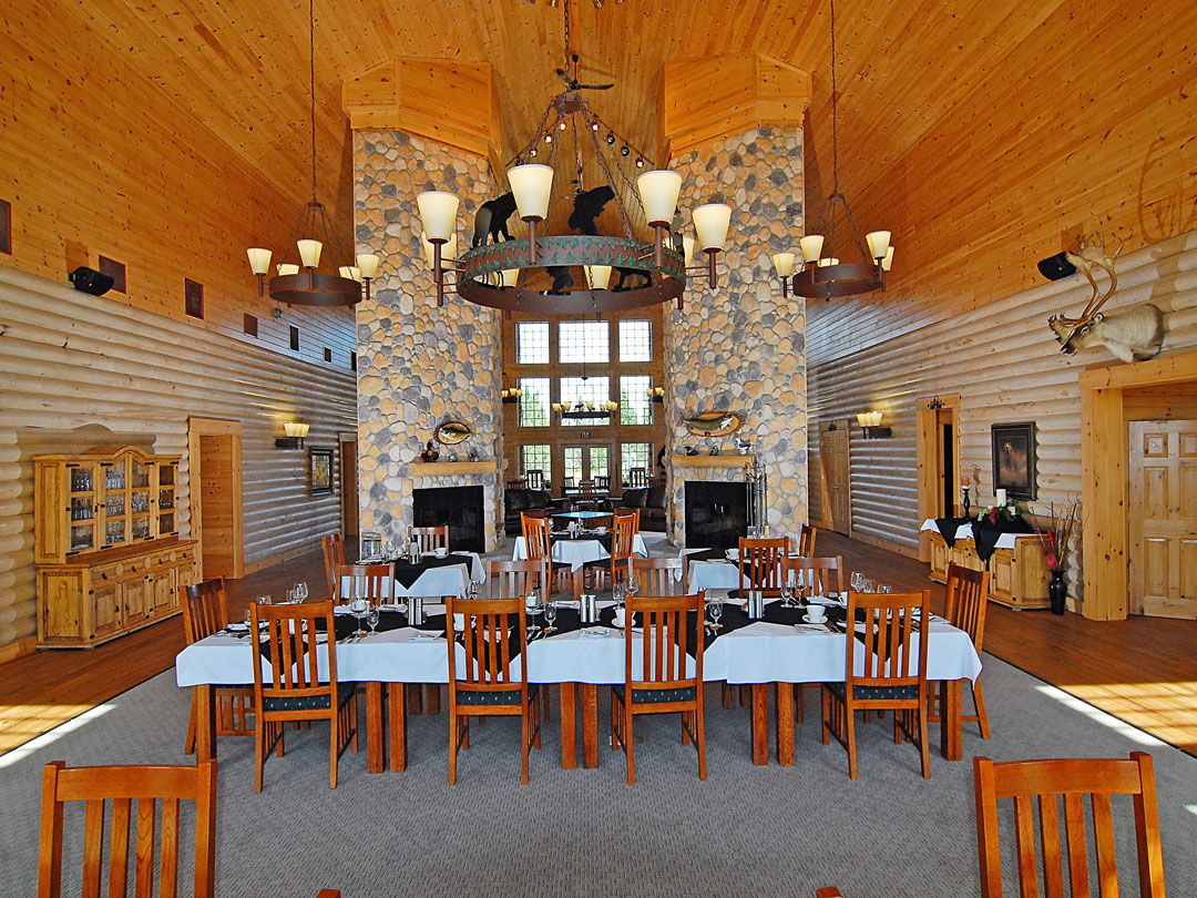 Dining Room at North Haven Resort on Utik Lake, Manitoba