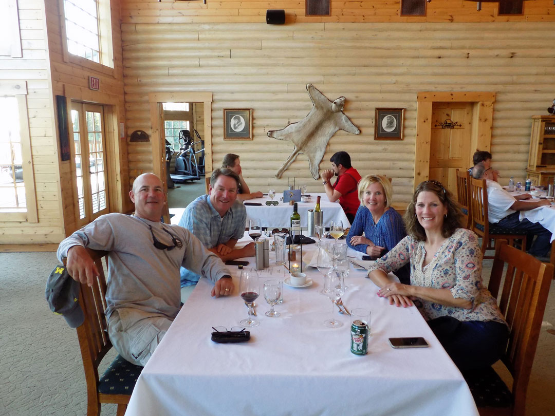 Guests Enjoying Dinner at North Haven Resort