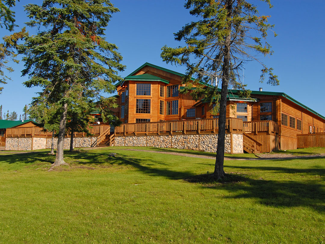 Daytime Main Lodge at North Haven Resort on Utik Lake