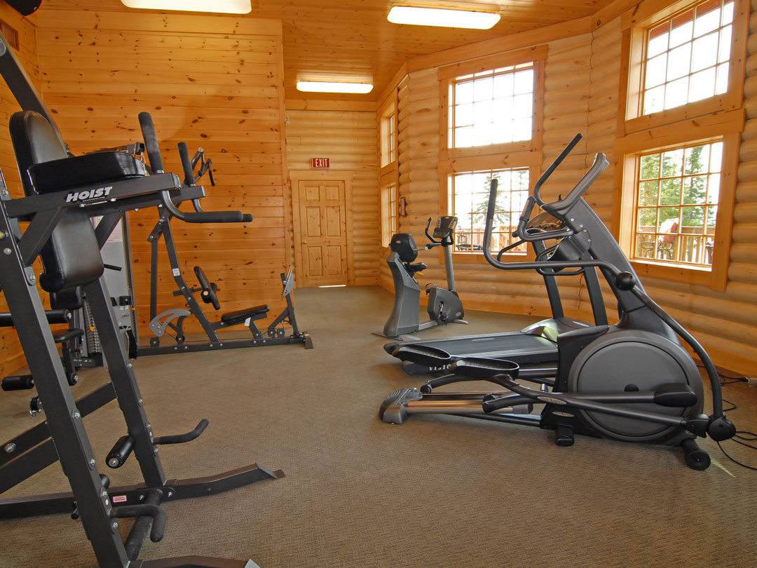 Fitness Room at North Haven Resort on Utik Lake, Manitoba
