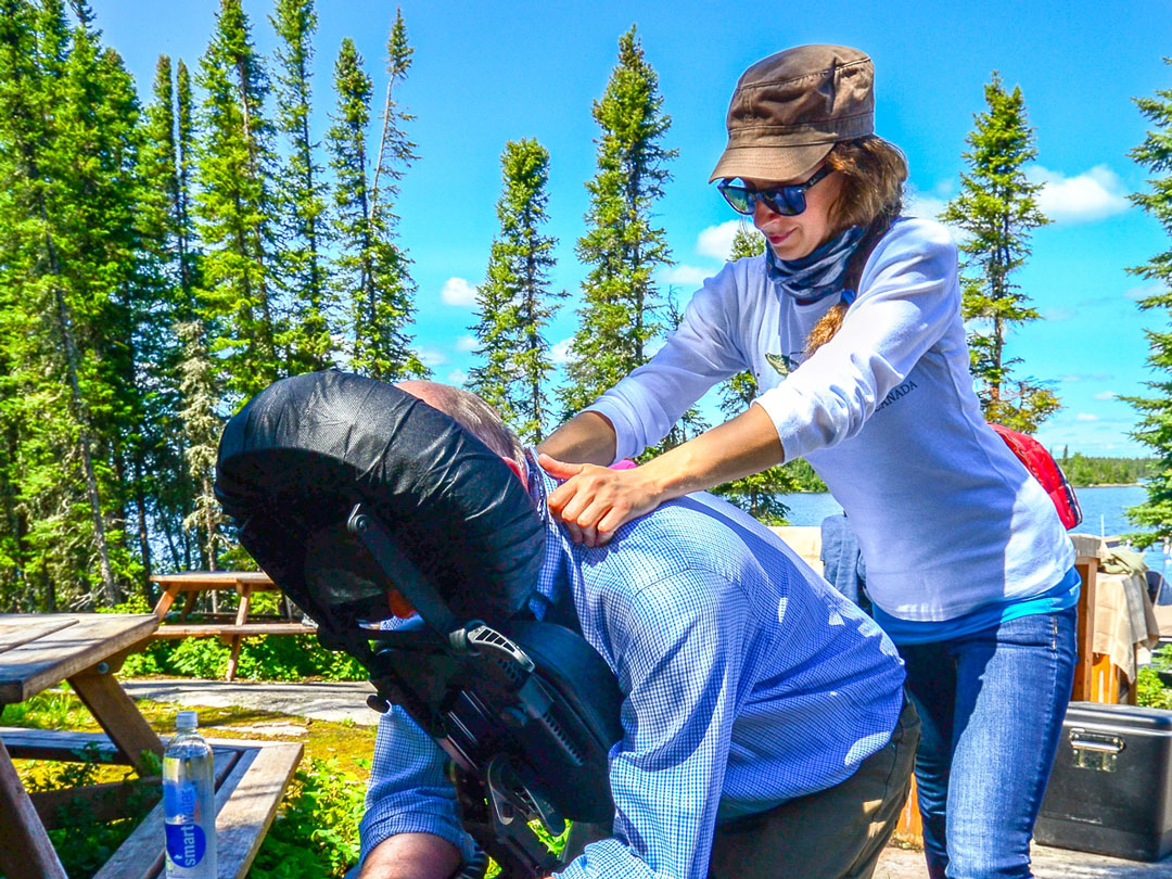 Professional Massage After Trophy Fishing on Utik Lake