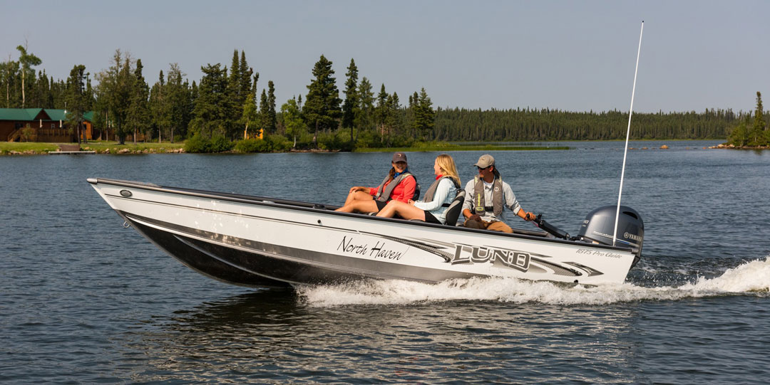 North Haven Resort Visitors on Boat for Fishing Trip