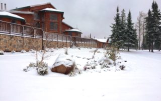 North Haven main lodge in winter in winter